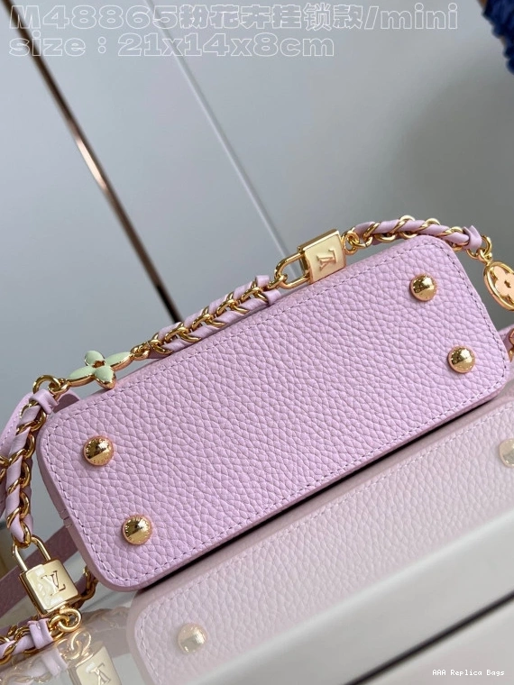 Aaa replica bags MINI-21*14*8CM LOUIS VUITTON CAPUCINES 0811